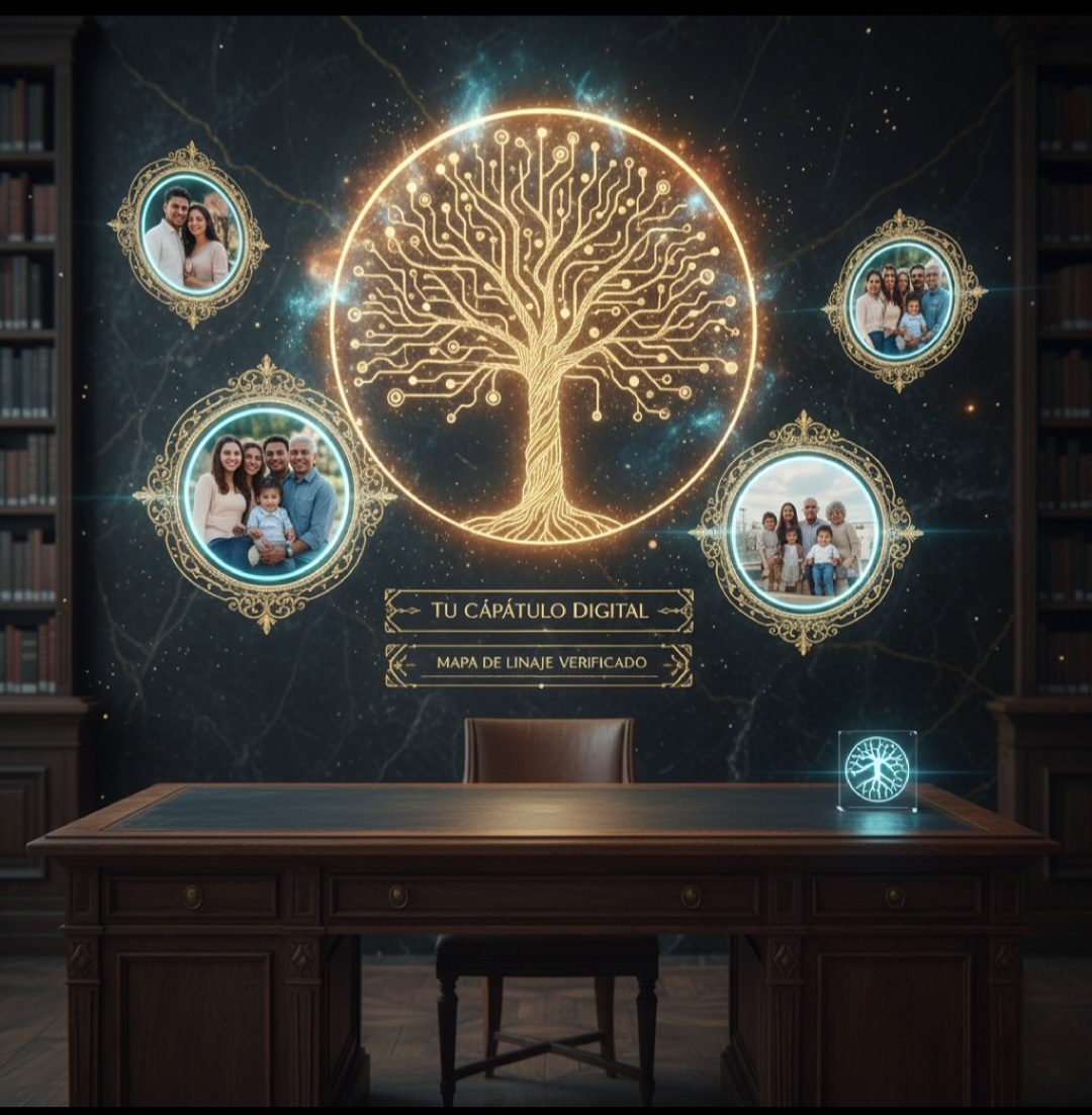 Visualización de la red familiar digital.